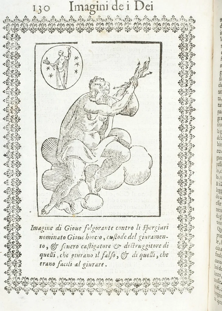 An illustration from Seconda Novissima Editione Delle Imagini De Gli Dei Delli Antichi Di Vicenzo Cartari Reggiano, 1626, leaf 172