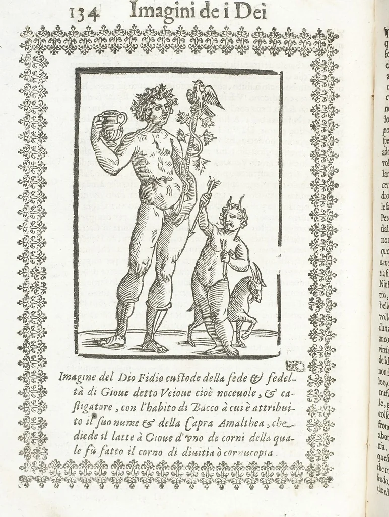 An illustration from Seconda Novissima Editione Delle Imagini De Gli Dei Delli Antichi Di Vicenzo Cartari Reggiano, 1626, leaf 176