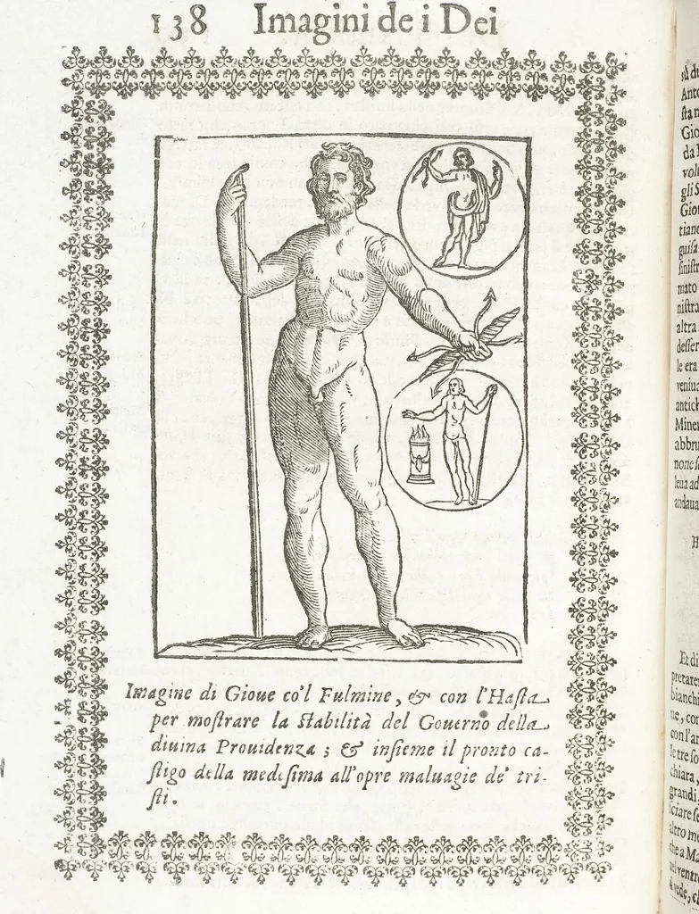 An illustration from Seconda Novissima Editione Delle Imagini De Gli Dei Delli Antichi Di Vicenzo Cartari Reggiano, 1626, leaf 180