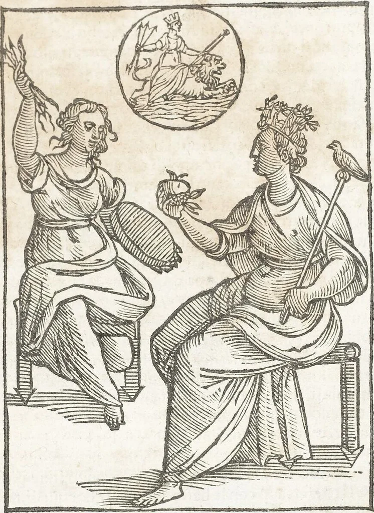 An illustration from Seconda Novissima Editione Delle Imagini De Gli Dei Delli Antichi Di Vicenzo Cartari Reggiano, 1626, leaf 199