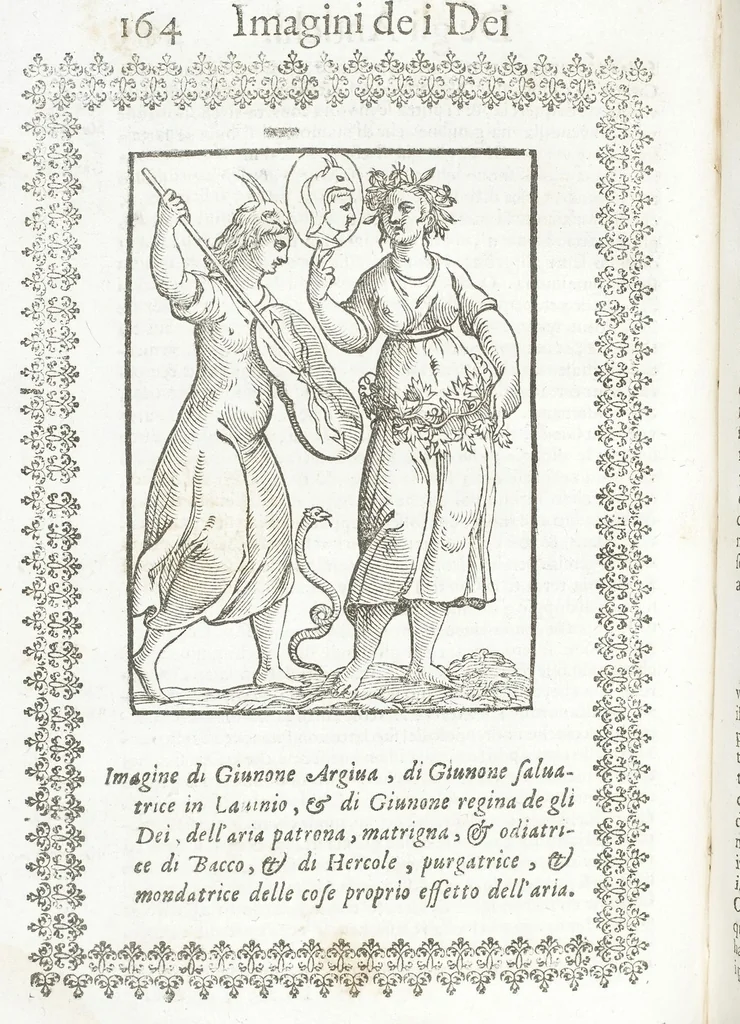 An illustration from Seconda Novissima Editione Delle Imagini De Gli Dei Delli Antichi Di Vicenzo Cartari Reggiano, 1626, leaf 206