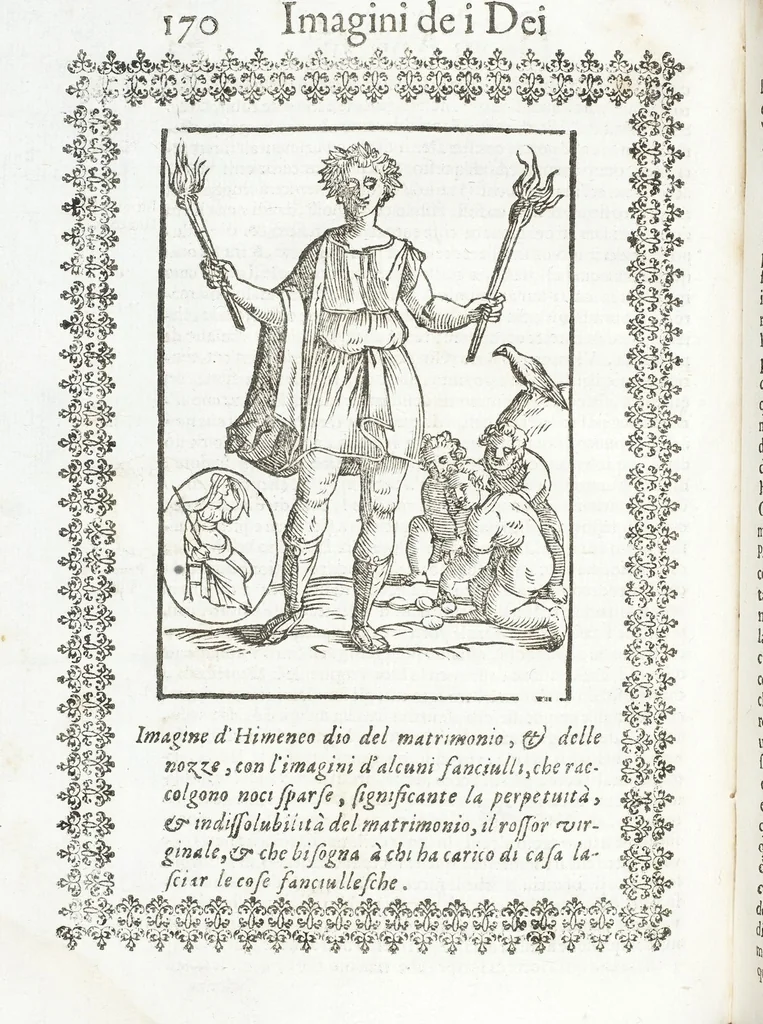 An illustration from Seconda Novissima Editione Delle Imagini De Gli Dei Delli Antichi Di Vicenzo Cartari Reggiano, 1626, leaf 212