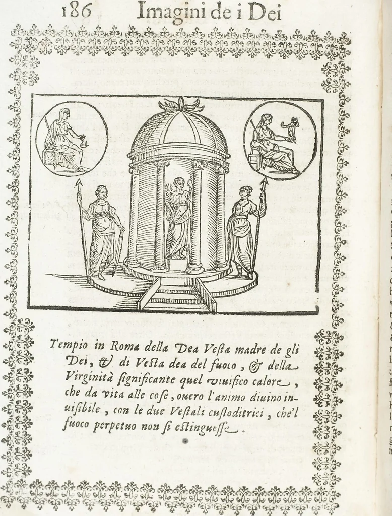 An illustration from Seconda Novissima Editione Delle Imagini De Gli Dei Delli Antichi Di Vicenzo Cartari Reggiano, 1626, leaf 228