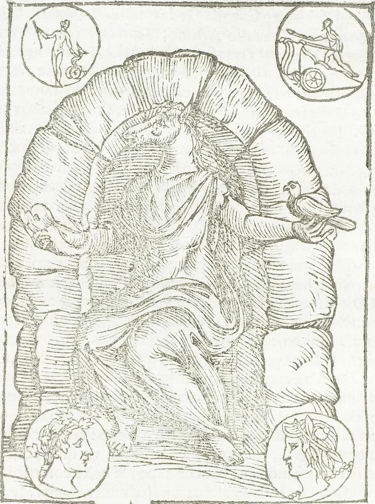 An illustration from Seconda Novissima Editione Delle Imagini De Gli Dei Delli Antichi Di Vicenzo Cartari Reggiano, 1626, leaf 236