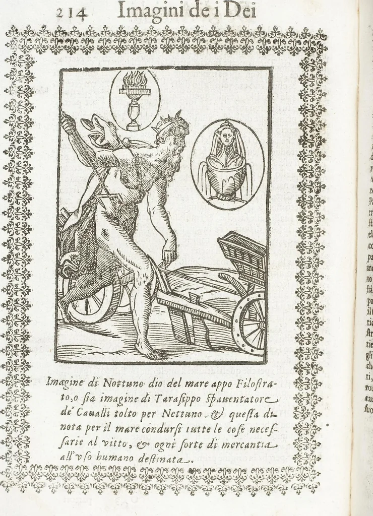 An illustration from Seconda Novissima Editione Delle Imagini De Gli Dei Delli Antichi Di Vicenzo Cartari Reggiano, 1626, leaf 256