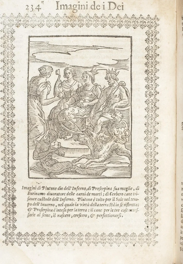 An illustration from Seconda Novissima Editione Delle Imagini De Gli Dei Delli Antichi Di Vicenzo Cartari Reggiano, 1626, leaf 276