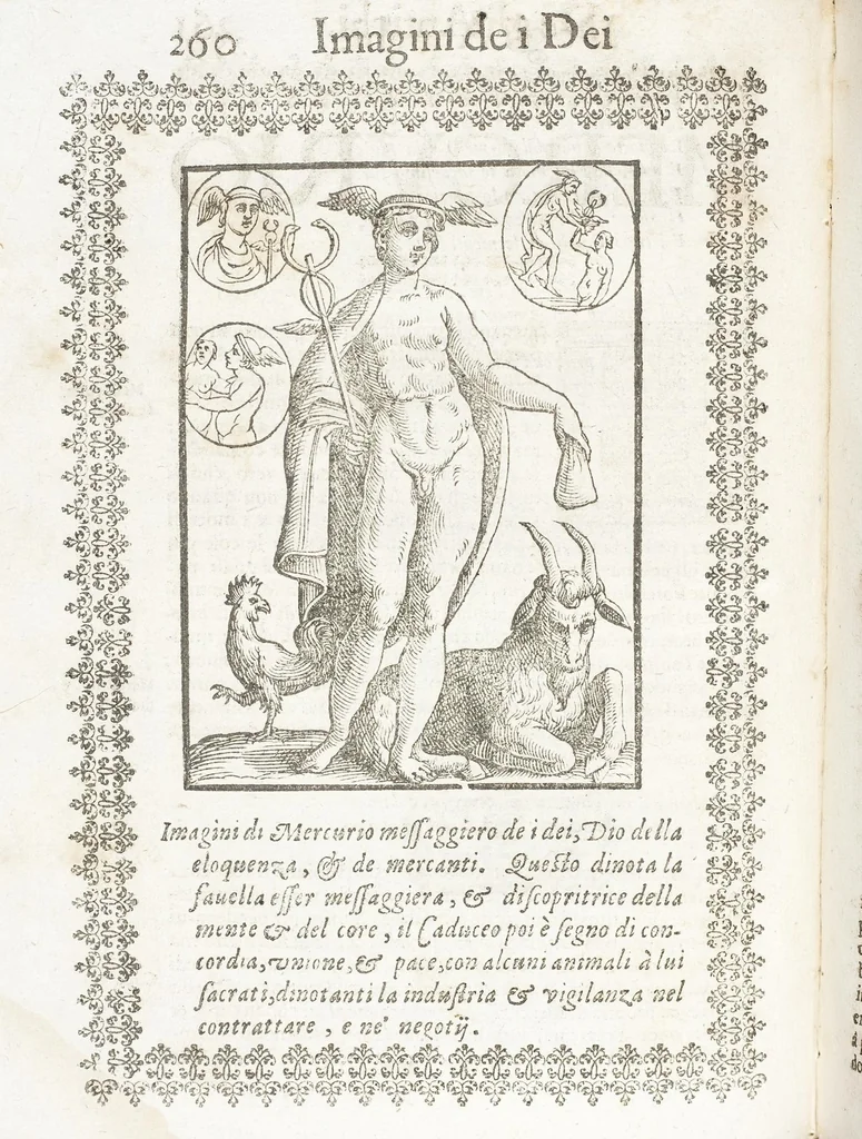 An illustration from Seconda Novissima Editione Delle Imagini De Gli Dei Delli Antichi Di Vicenzo Cartari Reggiano, 1626, leaf 302