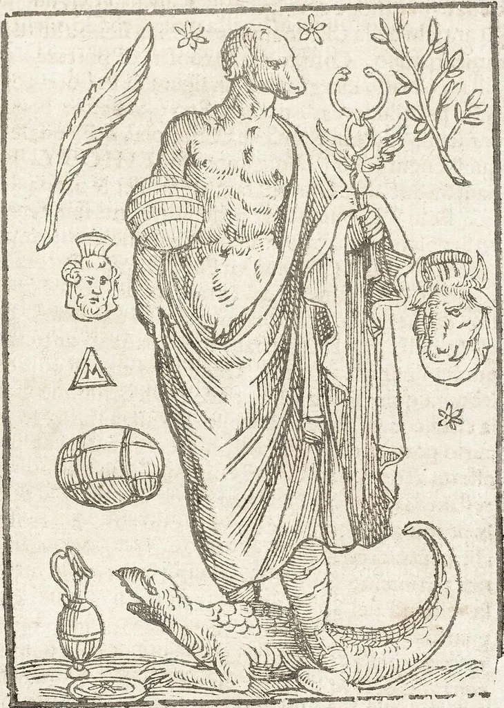An illustration from Seconda Novissima Editione Delle Imagini De Gli Dei Delli Antichi Di Vicenzo Cartari Reggiano, 1626, leaf 323