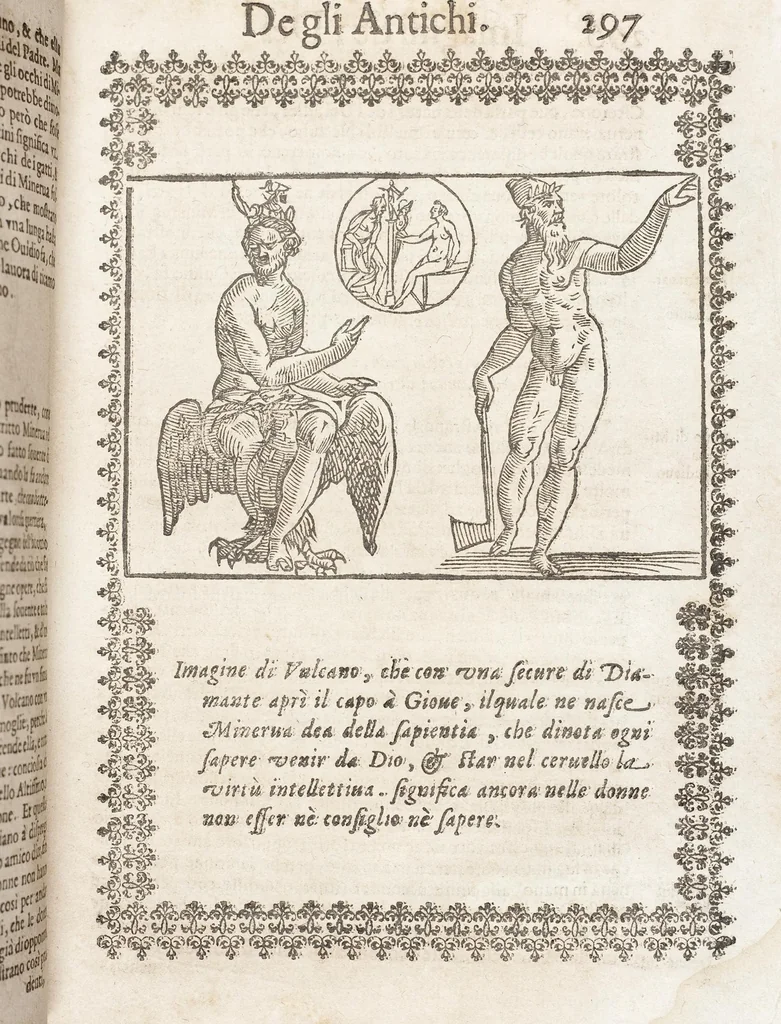 An illustration from Seconda Novissima Editione Delle Imagini De Gli Dei Delli Antichi Di Vicenzo Cartari Reggiano, 1626, leaf 339