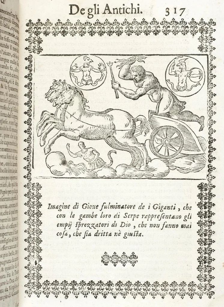 An illustration from Seconda Novissima Editione Delle Imagini De Gli Dei Delli Antichi Di Vicenzo Cartari Reggiano, 1626, leaf 359