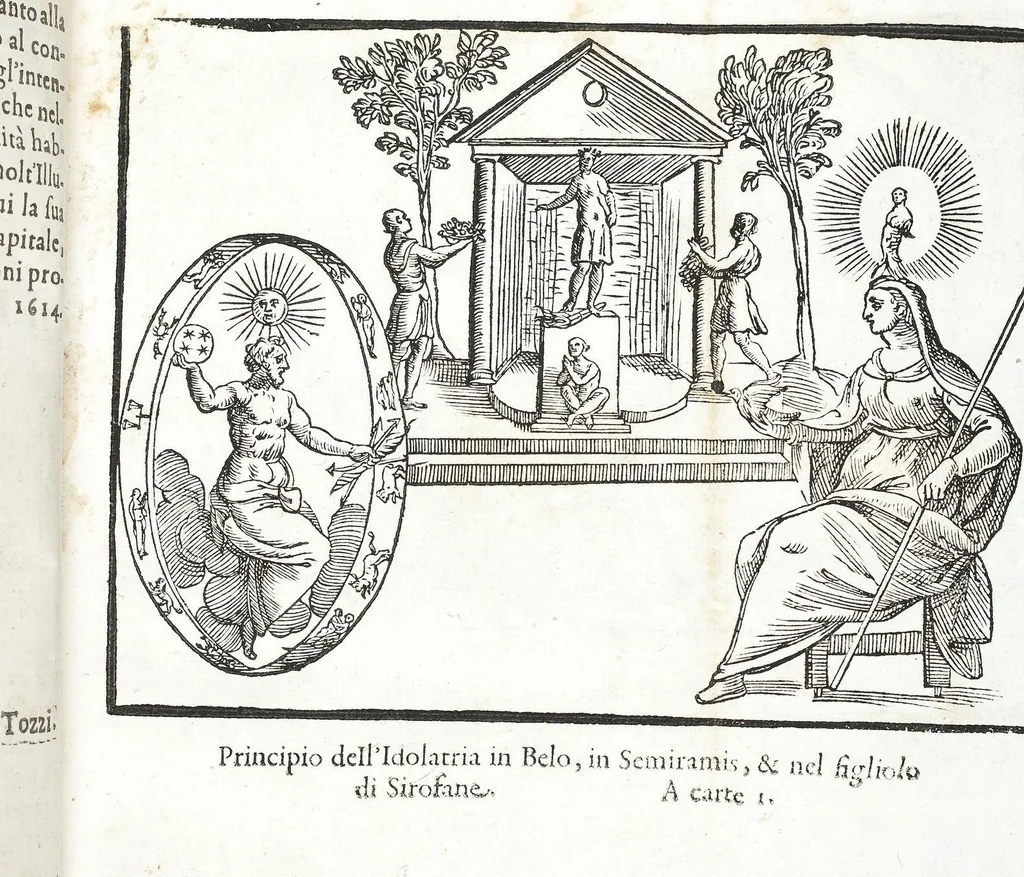 An illustration from Seconda Novissima Editione Delle Imagini De Gli Dei Delli Antichi Di Vicenzo Cartari Reggiano, 1626, leaf 41