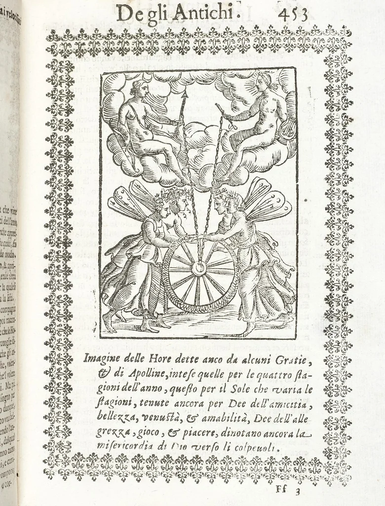 An illustration from Seconda Novissima Editione Delle Imagini De Gli Dei Delli Antichi Di Vicenzo Cartari Reggiano, 1626, leaf 495