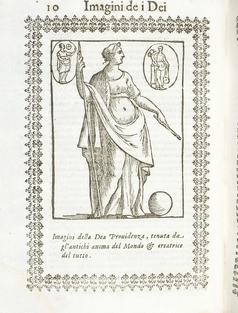 An illustration from Seconda Novissima Editione Delle Imagini De Gli Dei Delli Antichi Di Vicenzo Cartari Reggiano, 1626, leaf 52