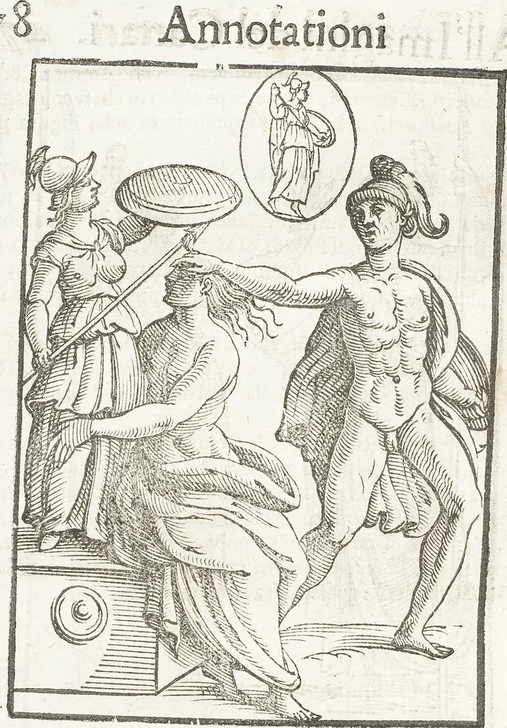 An illustration from Seconda Novissima Editione Delle Imagini De Gli Dei Delli Antichi Di Vicenzo Cartari Reggiano, 1626, leaf 520