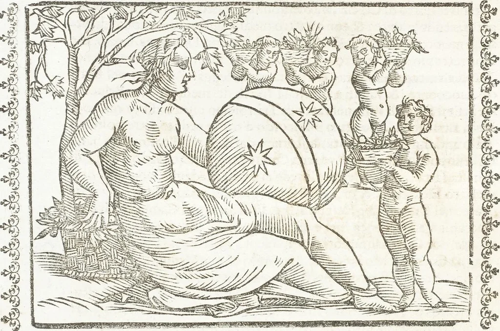An illustration from Seconda Novissima Editione Delle Imagini De Gli Dei Delli Antichi Di Vicenzo Cartari Reggiano, 1626, leaf 526