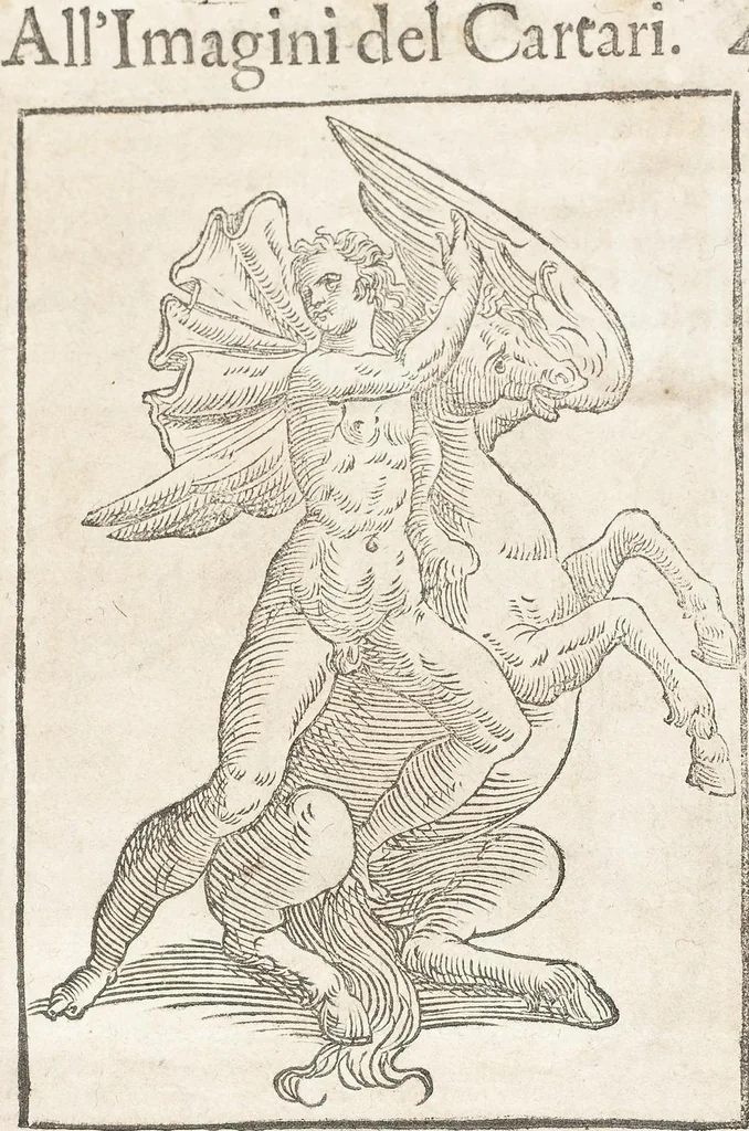 An illustration from Seconda Novissima Editione Delle Imagini De Gli Dei Delli Antichi Di Vicenzo Cartari Reggiano, 1626, leaf 539