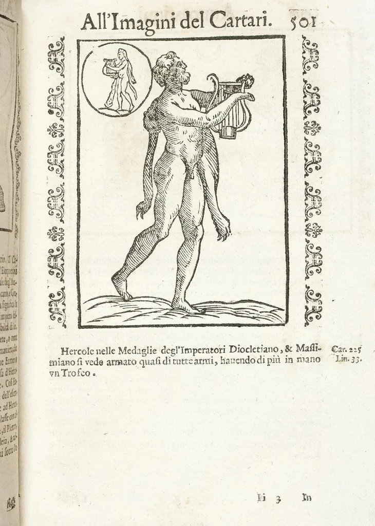 An illustration from Seconda Novissima Editione Delle Imagini De Gli Dei Delli Antichi Di Vicenzo Cartari Reggiano, 1626, leaf 543