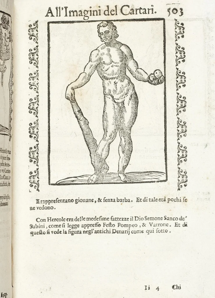 An illustration from Seconda Novissima Editione Delle Imagini De Gli Dei Delli Antichi Di Vicenzo Cartari Reggiano, 1626, leaf 545