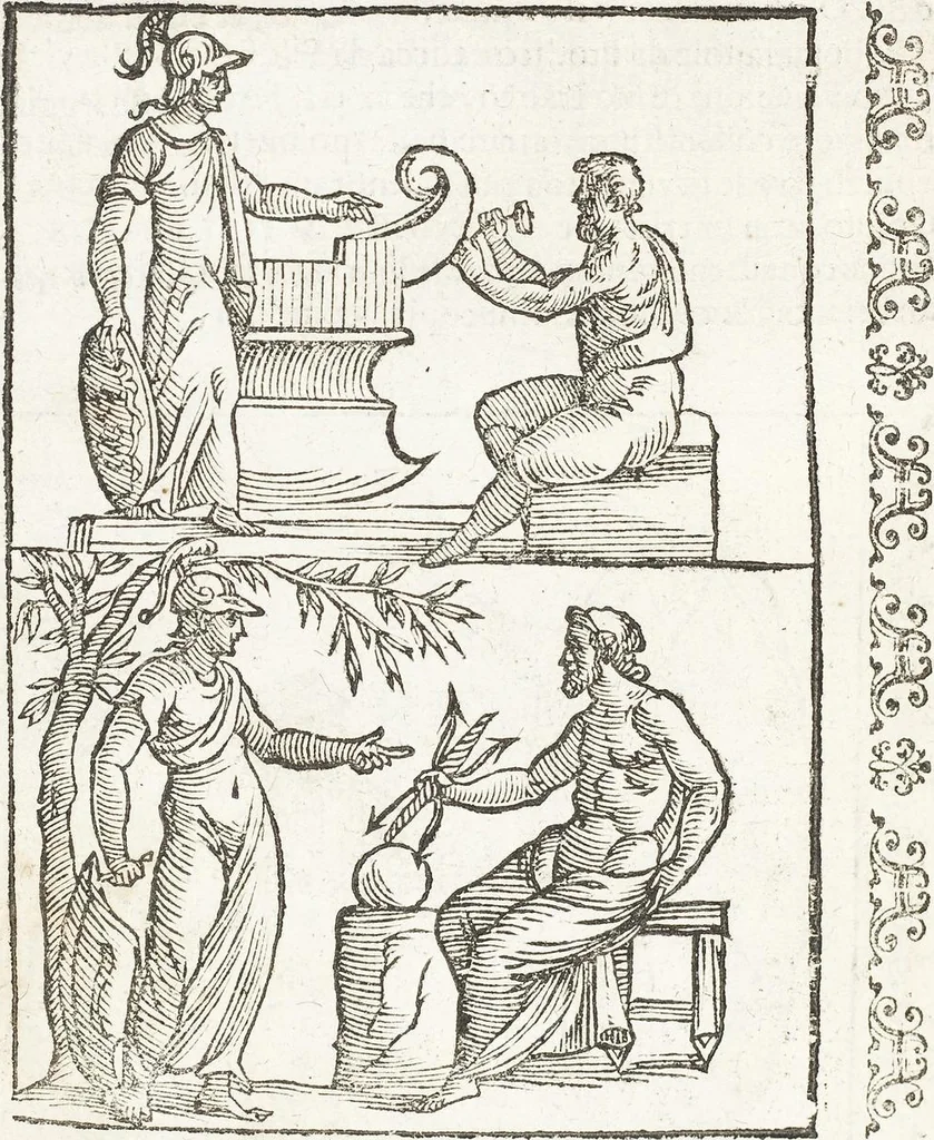 An illustration from Seconda Novissima Editione Delle Imagini De Gli Dei Delli Antichi Di Vicenzo Cartari Reggiano, 1626, leaf 550