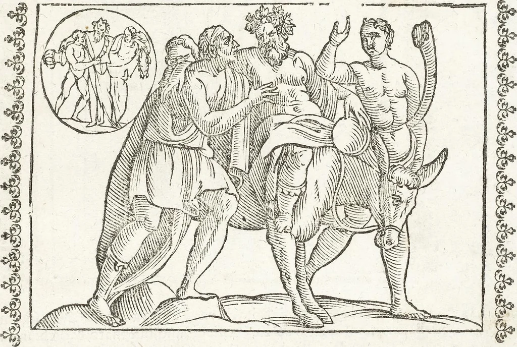 An illustration from Seconda Novissima Editione Delle Imagini De Gli Dei Delli Antichi Di Vicenzo Cartari Reggiano, 1626, leaf 555