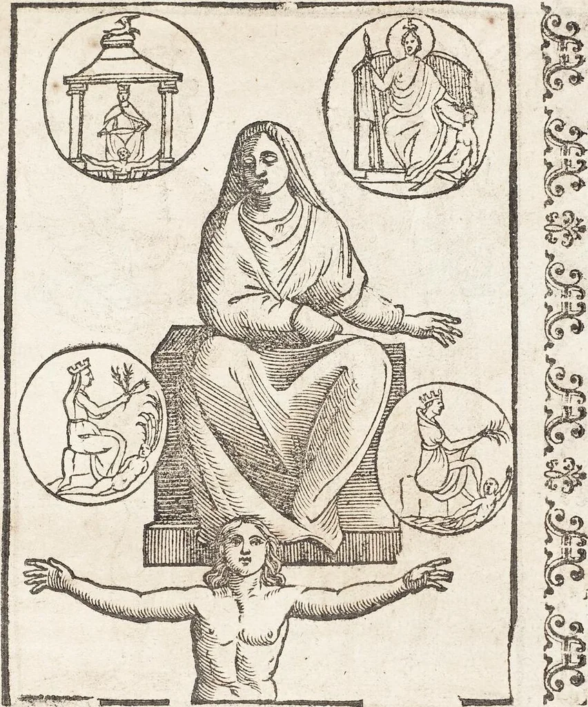 An illustration from Seconda Novissima Editione Delle Imagini De Gli Dei Delli Antichi Di Vicenzo Cartari Reggiano, 1626, leaf 561