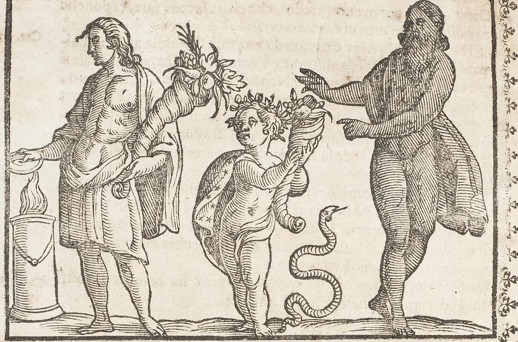 An illustration from Seconda Novissima Editione Delle Imagini De Gli Dei Delli Antichi Di Vicenzo Cartari Reggiano, 1626, leaf 562