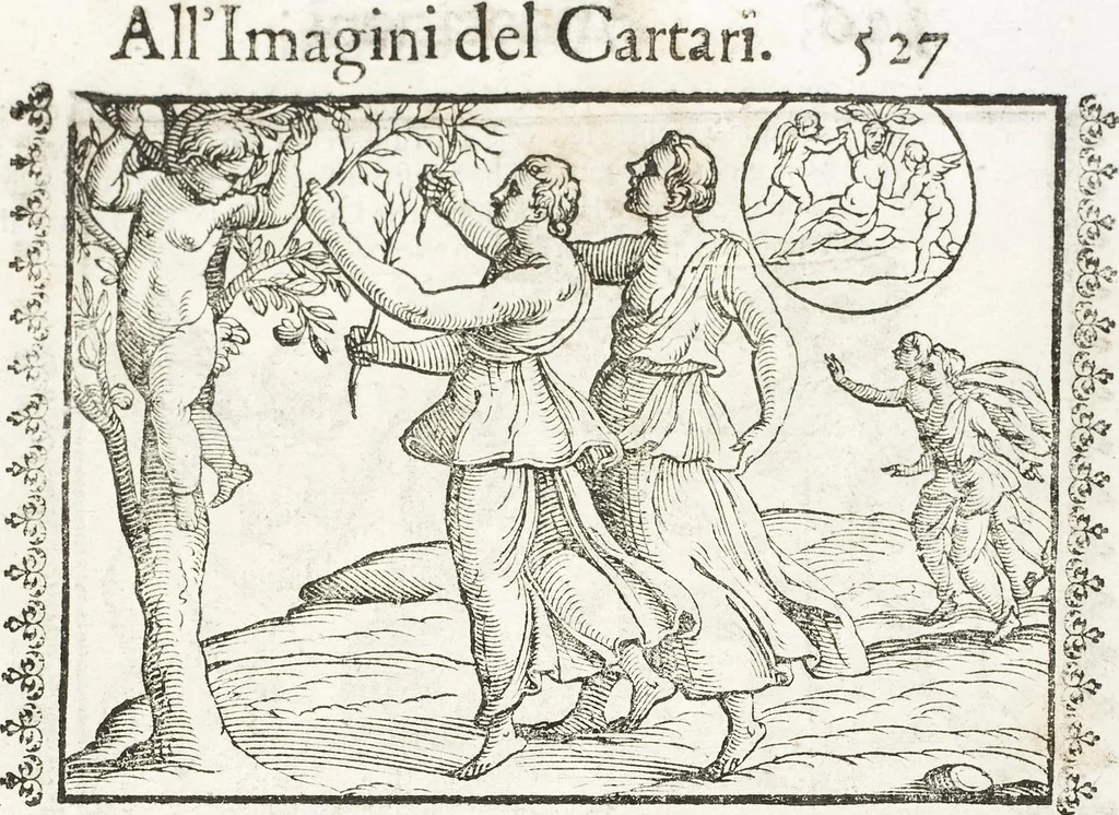 An illustration from Seconda Novissima Editione Delle Imagini De Gli Dei Delli Antichi Di Vicenzo Cartari Reggiano, 1626, leaf 569