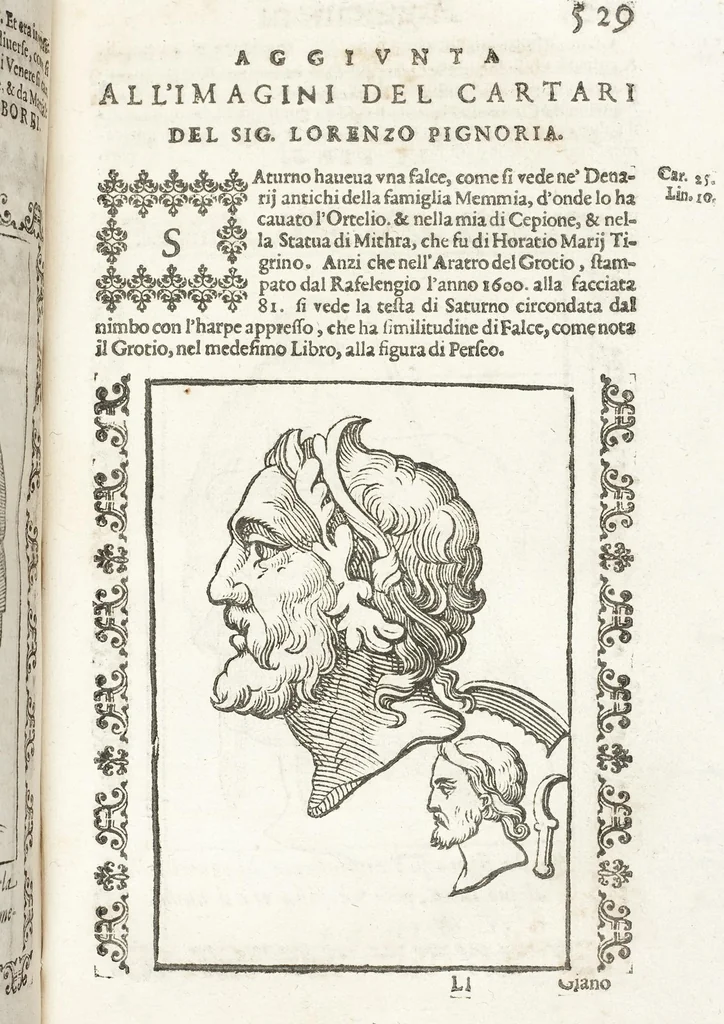 An illustration from Seconda Novissima Editione Delle Imagini De Gli Dei Delli Antichi Di Vicenzo Cartari Reggiano, 1626, leaf 571