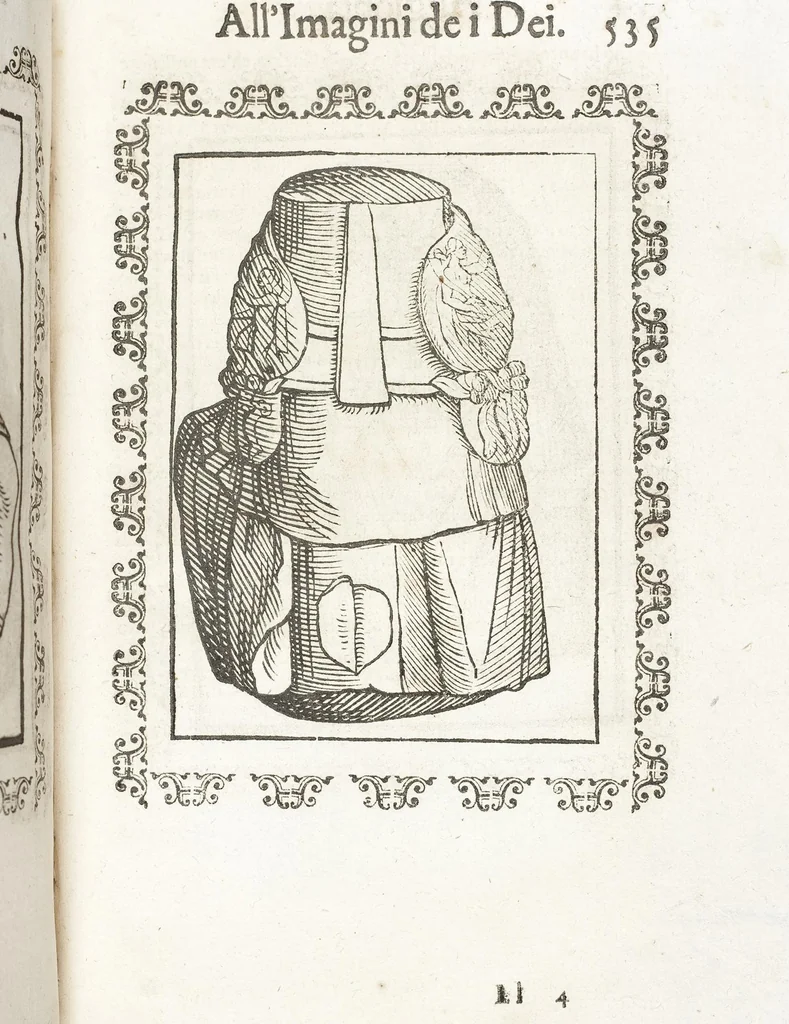 An illustration from Seconda Novissima Editione Delle Imagini De Gli Dei Delli Antichi Di Vicenzo Cartari Reggiano, 1626, leaf 577