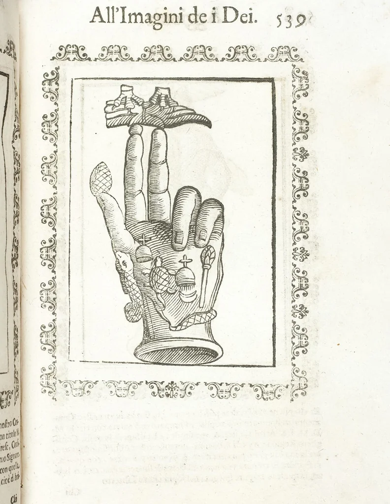An illustration from Seconda Novissima Editione Delle Imagini De Gli Dei Delli Antichi Di Vicenzo Cartari Reggiano, 1626, leaf 581