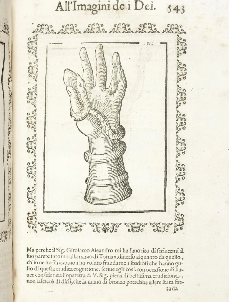 An illustration from Seconda Novissima Editione Delle Imagini De Gli Dei Delli Antichi Di Vicenzo Cartari Reggiano, 1626, leaf 585