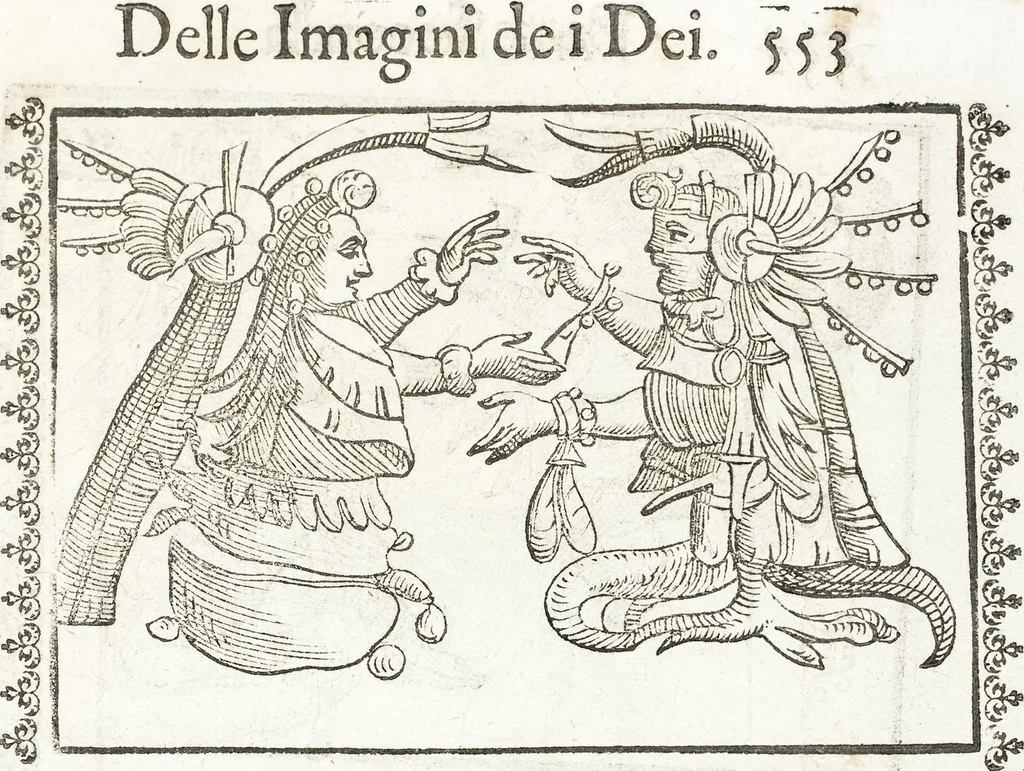 An illustration from Seconda Novissima Editione Delle Imagini De Gli Dei Delli Antichi Di Vicenzo Cartari Reggiano, 1626, leaf 599