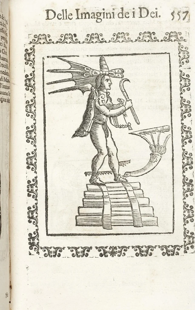 An illustration from Seconda Novissima Editione Delle Imagini De Gli Dei Delli Antichi Di Vicenzo Cartari Reggiano, 1626, leaf 603