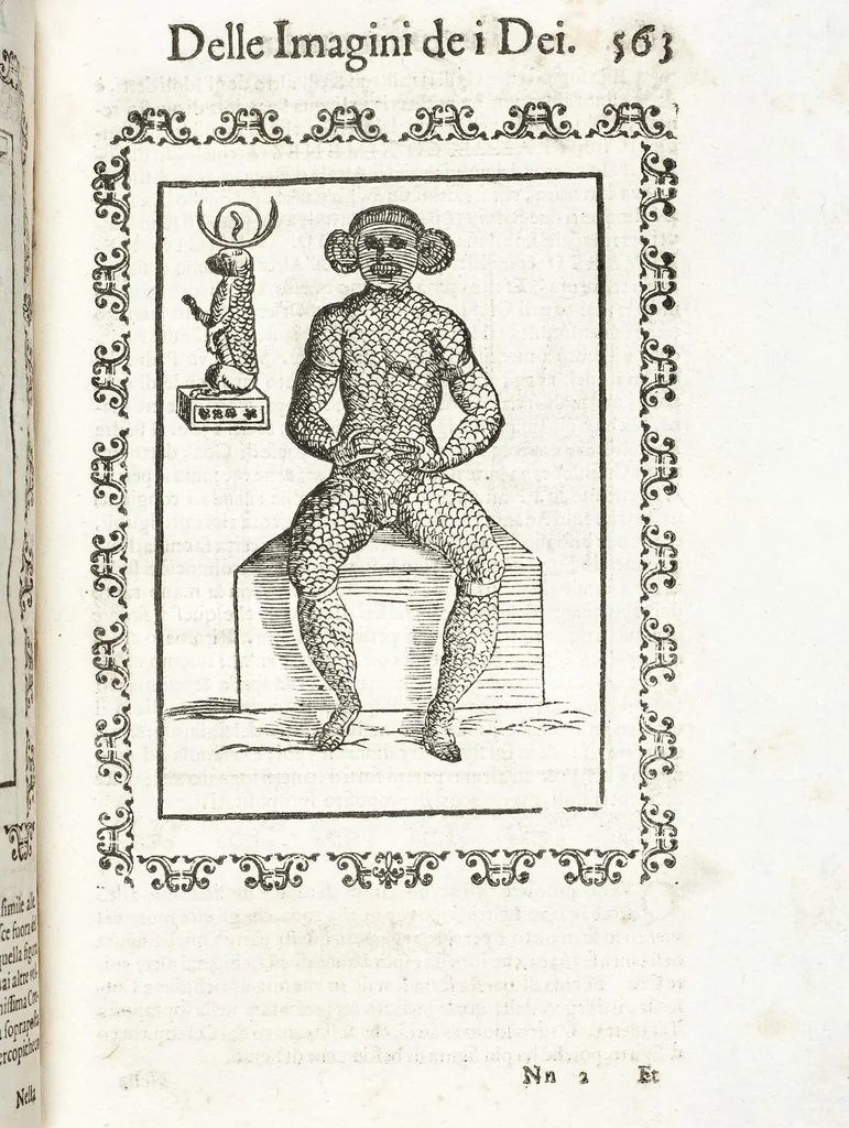 An illustration from Seconda Novissima Editione Delle Imagini De Gli Dei Delli Antichi Di Vicenzo Cartari Reggiano, 1626, leaf 609