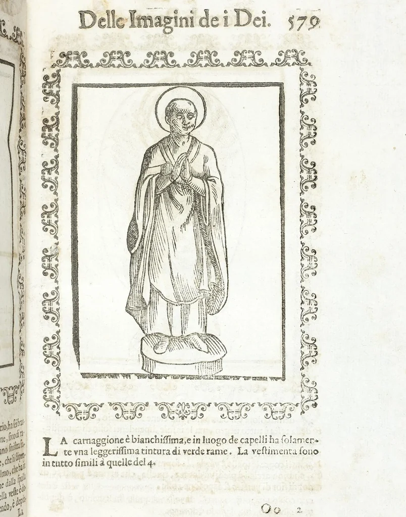 An illustration from Seconda Novissima Editione Delle Imagini De Gli Dei Delli Antichi Di Vicenzo Cartari Reggiano, 1626, leaf 625