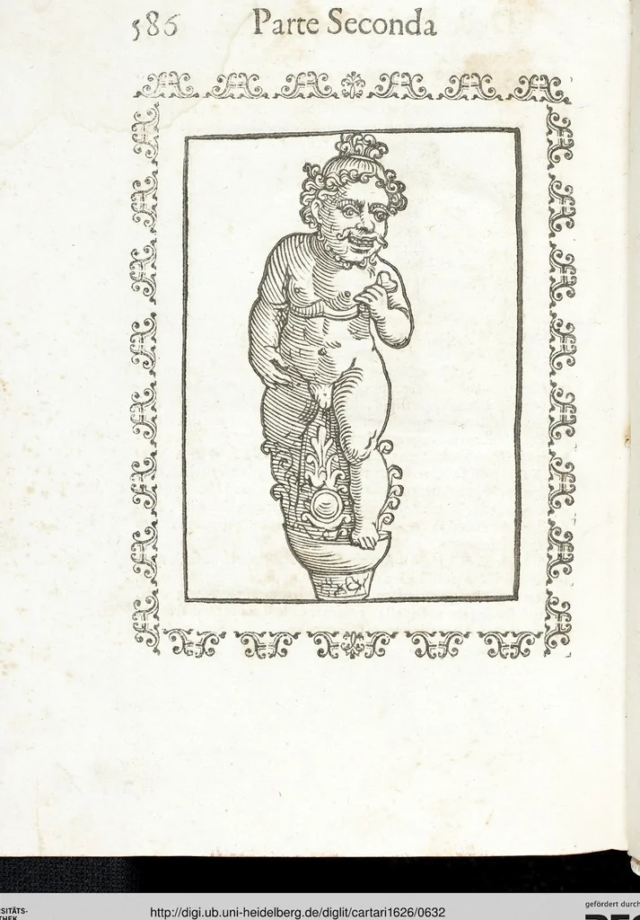 An illustration from Seconda Novissima Editione Delle Imagini De Gli Dei Delli Antichi Di Vicenzo Cartari Reggiano, 1626, leaf 632