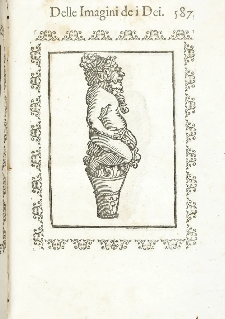 An illustration from Seconda Novissima Editione Delle Imagini De Gli Dei Delli Antichi Di Vicenzo Cartari Reggiano, 1626, leaf 633