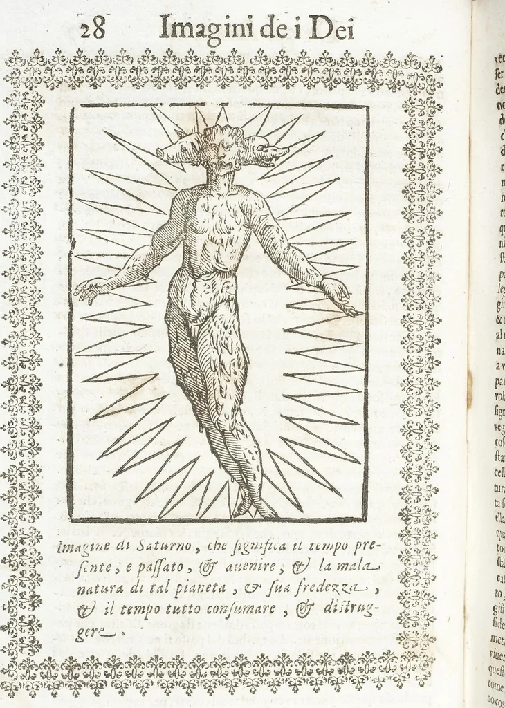 An illustration from Seconda Novissima Editione Delle Imagini De Gli Dei Delli Antichi Di Vicenzo Cartari Reggiano, 1626, leaf 70