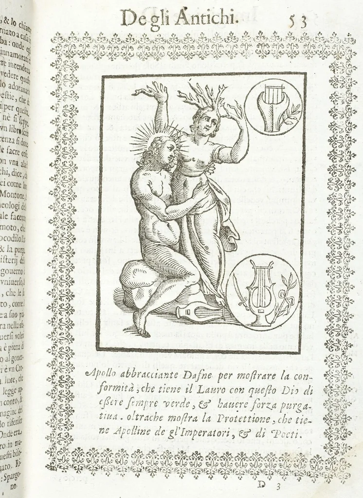 An illustration from Seconda Novissima Editione Delle Imagini De Gli Dei Delli Antichi Di Vicenzo Cartari Reggiano, 1626, leaf 95