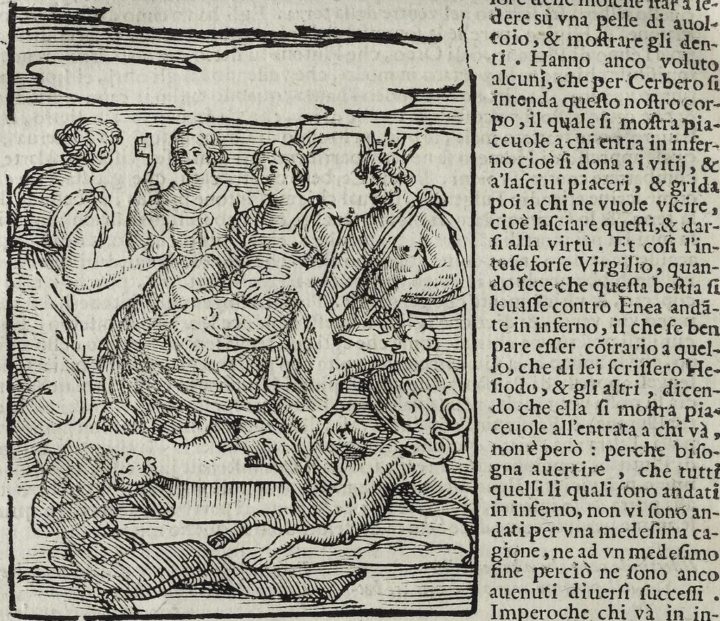 An illustration from Imagini Delli Dei De Gl'Antichi Di Vincenzo Cartari Reggiano: Ridotte da capo à piedi alle loro reali, & non più per l'adietro osseruate simiglianze. Cauate da' Marmi, Bronzi, Medaglie, Gioie, & altre memorie antiche; con esquisito studio, & particolare diligenza Da Lorenzo Pignoria Padoano. Aggionteui le Annotationi del medesimo sopra tutta l'opera ... Con le Allegorie sopra le Imagini di Cesare Malfatti Padoano, migliorate, & accresciute nouamente. Et vn Catalogo di cento più famosi dei della Gentilità. Con l'aggiunta d'vn'altro Catalogo de gl'Autori Antichi, & Moderni ..., 1674, leaf 168
