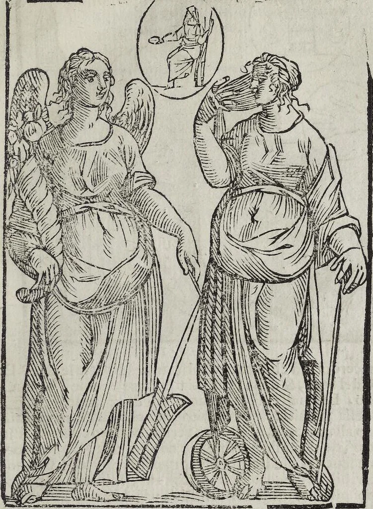 An illustration from Imagini Delli Dei De Gl'Antichi Di Vincenzo Cartari Reggiano: Ridotte da capo à piedi alle loro reali, & non più per l'adietro osseruate simiglianze. Cauate da' Marmi, Bronzi, Medaglie, Gioie, & altre memorie antiche; con esquisito studio, & particolare diligenza Da Lorenzo Pignoria Padoano. Aggionteui le Annotationi del medesimo sopra tutta l'opera ... Con le Allegorie sopra le Imagini di Cesare Malfatti Padoano, migliorate, & accresciute nouamente. Et vn Catalogo di cento più famosi dei della Gentilità. Con l'aggiunta d'vn'altro Catalogo de gl'Autori Antichi, & Moderni ..., 1674, leaf 253