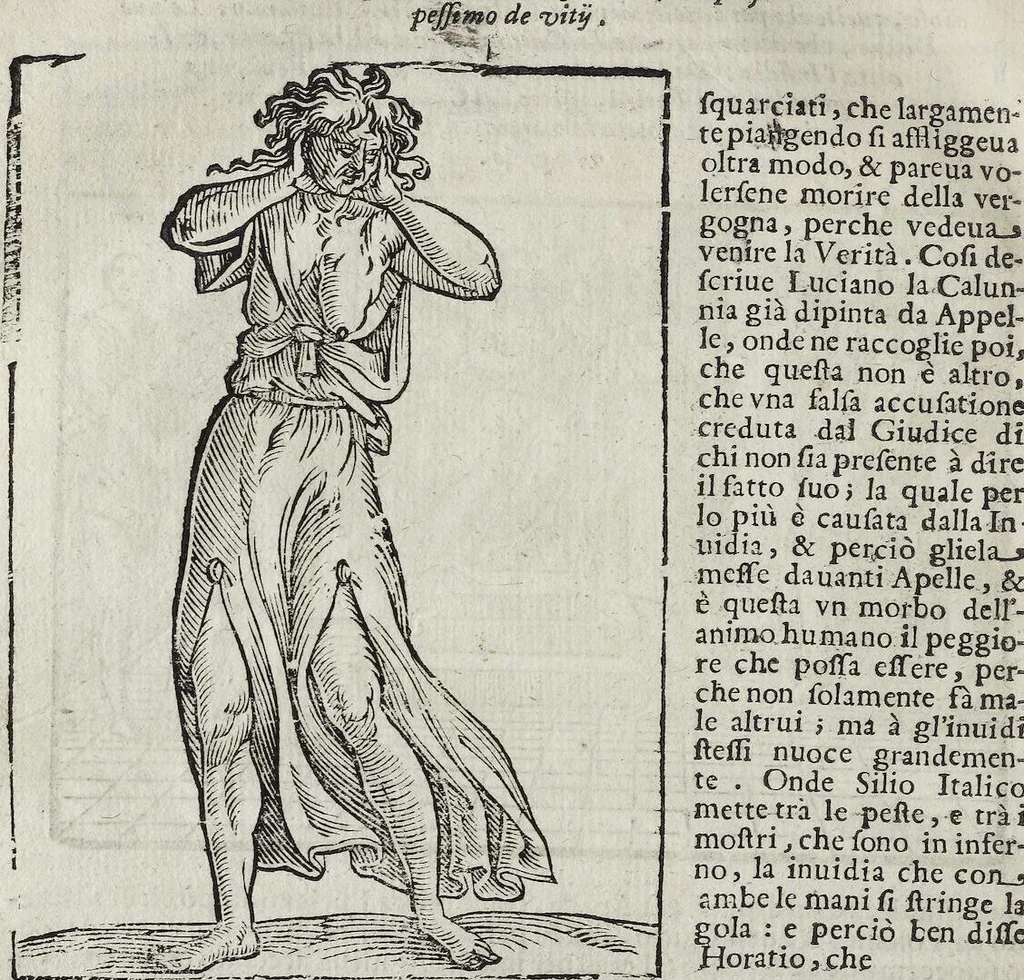 An illustration from Imagini Delli Dei De Gl'Antichi Di Vincenzo Cartari Reggiano: Ridotte da capo à piedi alle loro reali, & non più per l'adietro osseruate simiglianze. Cauate da' Marmi, Bronzi, Medaglie, Gioie, & altre memorie antiche; con esquisito studio, & particolare diligenza Da Lorenzo Pignoria Padoano. Aggionteui le Annotationi del medesimo sopra tutta l'opera ... Con le Allegorie sopra le Imagini di Cesare Malfatti Padoano, migliorate, & accresciute nouamente. Et vn Catalogo di cento più famosi dei della Gentilità. Con l'aggiunta d'vn'altro Catalogo de gl'Autori Antichi, & Moderni ..., 1674, leaf 256