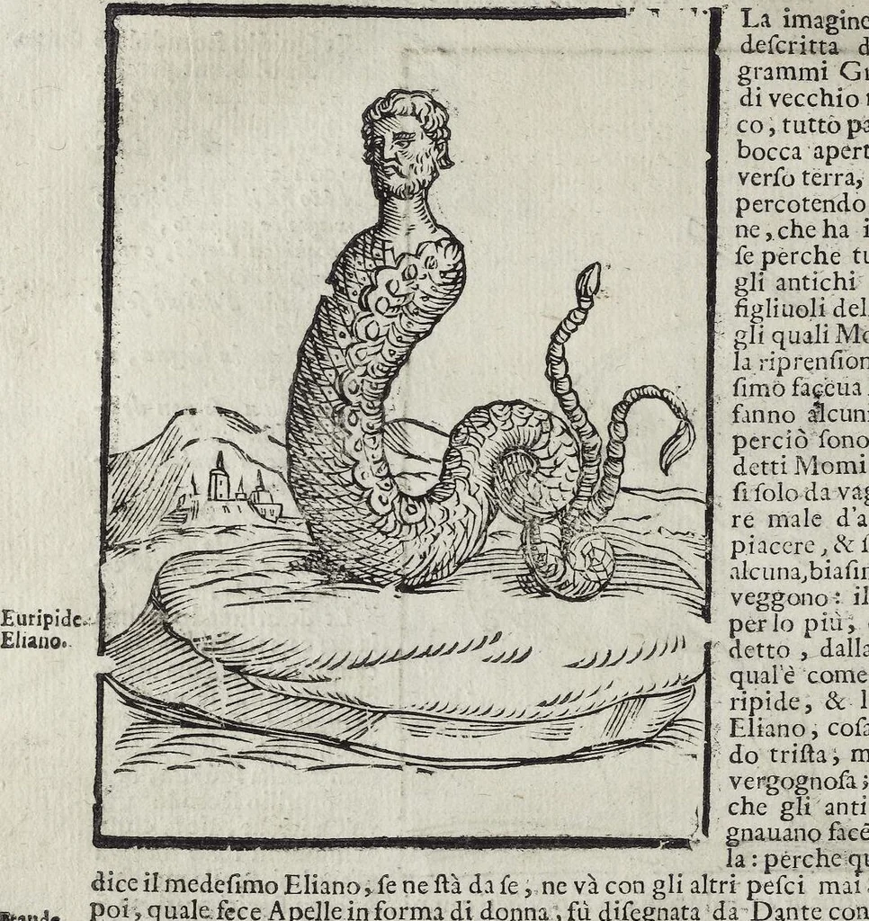 An illustration from Imagini Delli Dei De Gl'Antichi Di Vincenzo Cartari Reggiano: Ridotte da capo à piedi alle loro reali, & non più per l'adietro osseruate simiglianze. Cauate da' Marmi, Bronzi, Medaglie, Gioie, & altre memorie antiche; con esquisito studio, & particolare diligenza Da Lorenzo Pignoria Padoano. Aggionteui le Annotationi del medesimo sopra tutta l'opera ... Con le Allegorie sopra le Imagini di Cesare Malfatti Padoano, migliorate, & accresciute nouamente. Et vn Catalogo di cento più famosi dei della Gentilità. Con l'aggiunta d'vn'altro Catalogo de gl'Autori Antichi, & Moderni ..., 1674, leaf 258