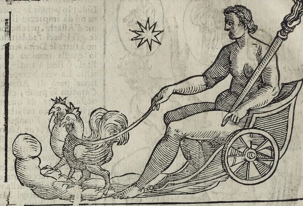 An illustration from Imagini Delli Dei De Gl'Antichi Di Vincenzo Cartari Reggiano: Ridotte da capo à piedi alle loro reali, & non più per l'adietro osseruate simiglianze. Cauate da' Marmi, Bronzi, Medaglie, Gioie, & altre memorie antiche; con esquisito studio, & particolare diligenza Da Lorenzo Pignoria Padoano. Aggionteui le Annotationi del medesimo sopra tutta l'opera ... Con le Allegorie sopra le Imagini di Cesare Malfatti Padoano, migliorate, & accresciute nouamente. Et vn Catalogo di cento più famosi dei della Gentilità. Con l'aggiunta d'vn'altro Catalogo de gl'Autori Antichi, & Moderni ..., 1674, leaf 306