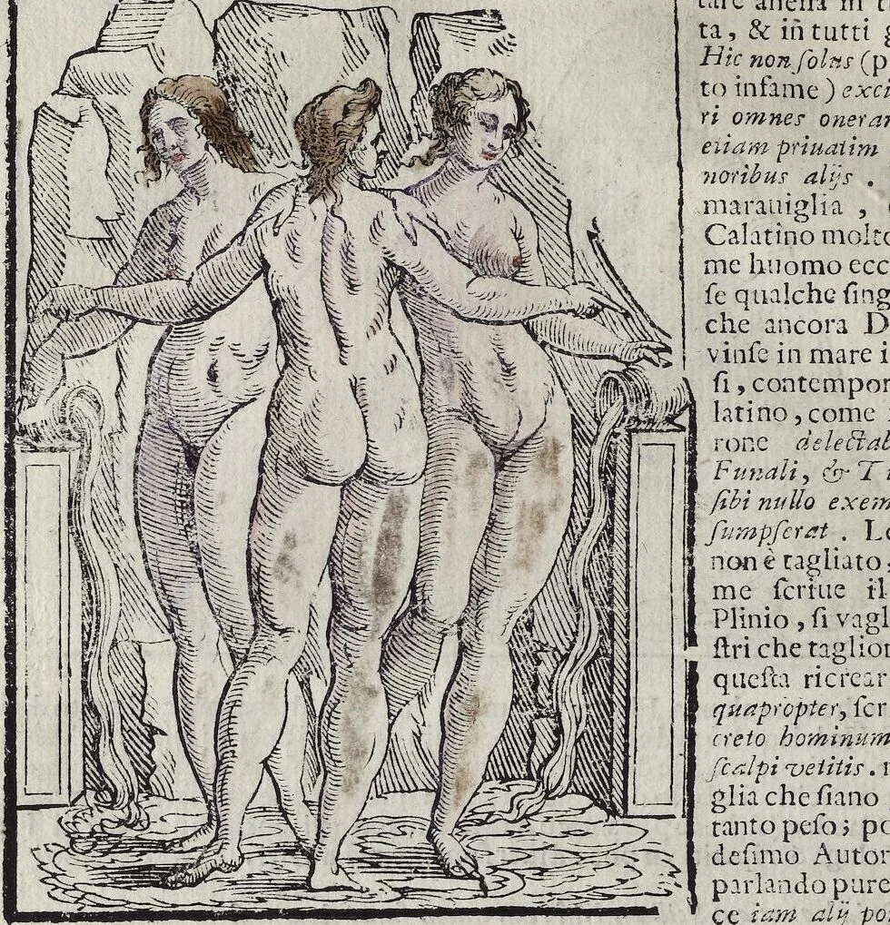 An illustration from Imagini Delli Dei De Gl'Antichi Di Vincenzo Cartari Reggiano: Ridotte da capo à piedi alle loro reali, & non più per l'adietro osseruate simiglianze. Cauate da' Marmi, Bronzi, Medaglie, Gioie, & altre memorie antiche; con esquisito studio, & particolare diligenza Da Lorenzo Pignoria Padoano. Aggionteui le Annotationi del medesimo sopra tutta l'opera ... Con le Allegorie sopra le Imagini di Cesare Malfatti Padoano, migliorate, & accresciute nouamente. Et vn Catalogo di cento più famosi dei della Gentilità. Con l'aggiunta d'vn'altro Catalogo de gl'Autori Antichi, & Moderni ..., 1674, leaf 320