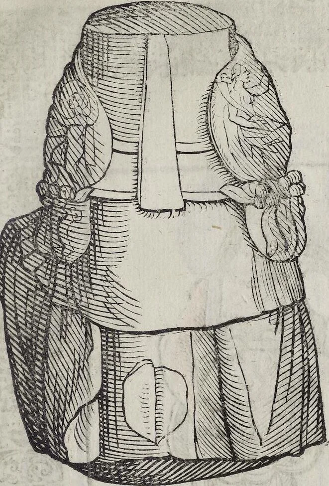 An illustration from Imagini Delli Dei De Gl'Antichi Di Vincenzo Cartari Reggiano: Ridotte da capo à piedi alle loro reali, & non più per l'adietro osseruate simiglianze. Cauate da' Marmi, Bronzi, Medaglie, Gioie, & altre memorie antiche; con esquisito studio, & particolare diligenza Da Lorenzo Pignoria Padoano. Aggionteui le Annotationi del medesimo sopra tutta l'opera ... Con le Allegorie sopra le Imagini di Cesare Malfatti Padoano, migliorate, & accresciute nouamente. Et vn Catalogo di cento più famosi dei della Gentilità. Con l'aggiunta d'vn'altro Catalogo de gl'Autori Antichi, & Moderni ..., 1674, leaf 351