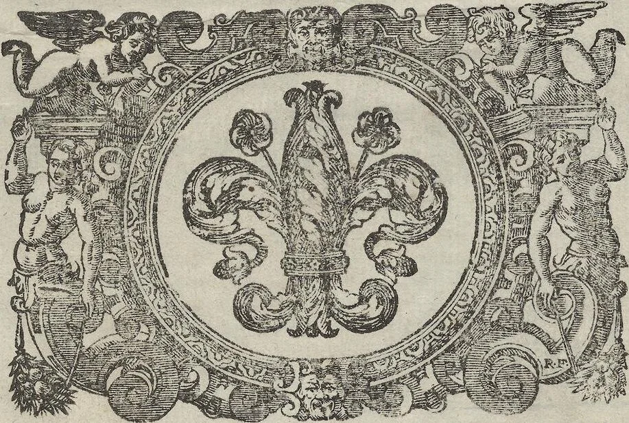 An illustration from Imagini Delli Dei De Gl'Antichi Di Vincenzo Cartari Reggiano: Ridotte da capo à piedi alle loro reali, & non più per l'adietro osseruate simiglianze. Cauate da' Marmi, Bronzi, Medaglie, Gioie, & altre memorie antiche; con esquisito studio, & particolare diligenza Da Lorenzo Pignoria Padoano. Aggionteui le Annotationi del medesimo sopra tutta l'opera ... Con le Allegorie sopra le Imagini di Cesare Malfatti Padoano, migliorate, & accresciute nouamente. Et vn Catalogo di cento più famosi dei della Gentilità. Con l'aggiunta d'vn'altro Catalogo de gl'Autori Antichi, & Moderni ..., 1674, leaf 7