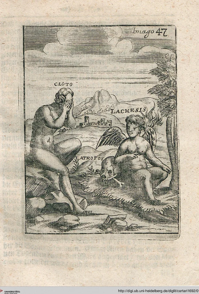 An illustration from Vincentii Chartarii Rhegiensis Neu-eröffneter Götzen-Tempel: Darinnen Durch erklärte Darstellung deroselben erdichtete Gestalt/ die bey dem Heydnischen Götter-Dienst/ vor alten Zeiten gewöhnliche Verehrung/ Anbettung/ und herrliche Kirchen-Gepräng ; Vorgestellet Zu höchst benöthigtem Dienst und augenscheinlichen Vortheil derjenigen/ welche die Geschichte so wol als Gedichte der alten bewehrten Scribenten/ nicht weniger mit Nutzen lesen/ als auch gründlich verstehen wollen, 1692, leaf 104