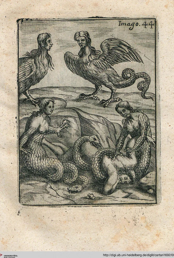 An illustration from Vincentii Chartarii Rhegiensis Neu-eröffneter Götzen-Tempel: Darinnen Durch erklärte Darstellung deroselben erdichtete Gestalt/ die bey dem Heydnischen Götter-Dienst/ vor alten Zeiten gewöhnliche Verehrung/ Anbettung/ und herrliche Kirchen-Gepräng ; Vorgestellet Zu höchst benöthigtem Dienst und augenscheinlichen Vortheil derjenigen/ welche die Geschichte so wol als Gedichte der alten bewehrten Scribenten/ nicht weniger mit Nutzen lesen/ als auch gründlich verstehen wollen, 1692, leaf 99