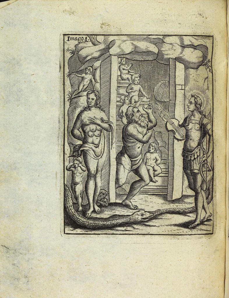 An illustration from Theatrum Ethnico Idololatricum Politico-Historicum Ethnicorum Idololatrias, simulacra, Templa, sacrificia & Deos: Illorum Origines, Ritus, & Caeremonias ..., 1699, leaf 252